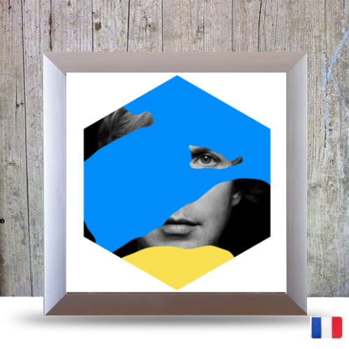 Cadre argent pour disque vinyle Rock on Wall