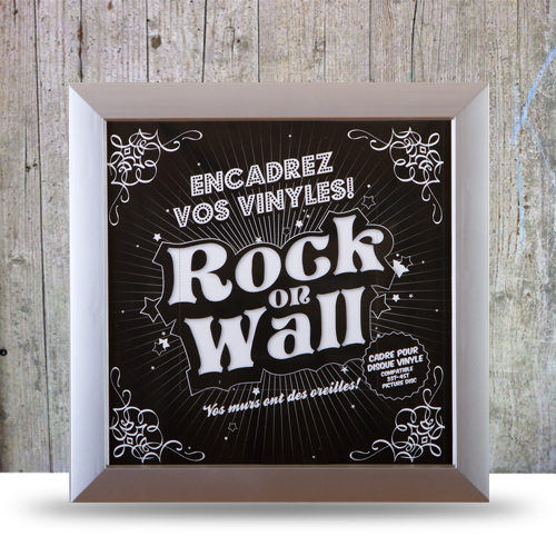 Cadre argent pour disque vinyle - Rock on Wall
