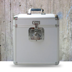 Flight case argent disque vinyle