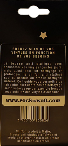 Rock on wall Kit de nettoyage 3 produits Disque Vinyle