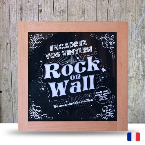 Cadre en bois pour disque vinyle - Rock on Wall