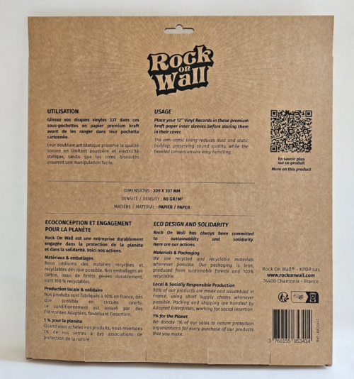 pochettes intérieures 33T kraft