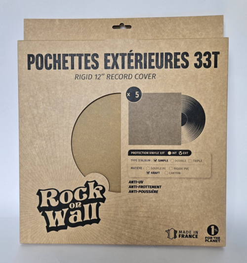 Pochette carton kraft disque vinyle 33T